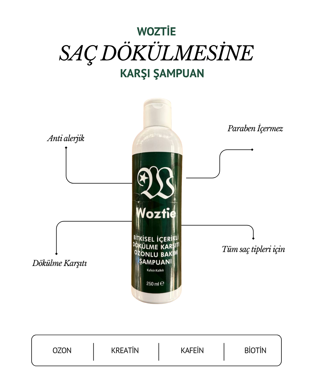 Woztie Saç Dökülmesine Karşı Şampuan